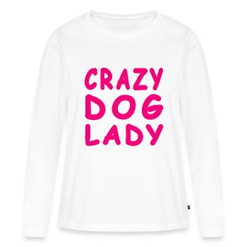 Canine - T-shirt manches longues Premium bio Femme - blanc - Devant - Julia (174cm)