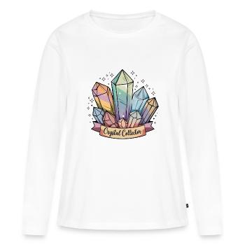 Crystal Collector - Women's Premium Organic Long Sleeve Shirt - white - Front - Julia (174cm)