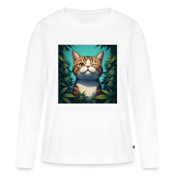 La gueule de bois détendue - T-shirt manches longues Premium bio Femme - blanc - Devant - Julia (174cm)