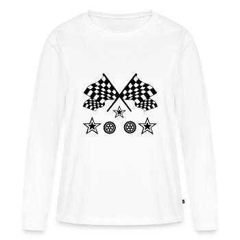 Auto - Frauen Premium Bio Langarmshirt - Weiß - Vorne - Julia (174cm)