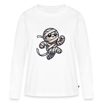 mumie comic - Frauen Premium Bio Langarmshirt - Weiß - Vorne - Julia (174cm)