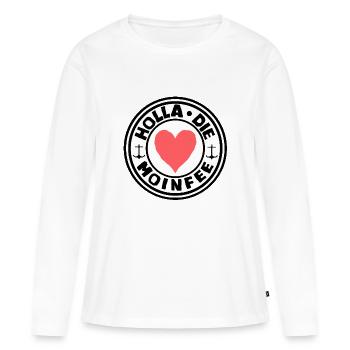 Oha Holla, le MoinFeeMer du Nord, Mer Baltique, Mer du Nord, Nord - T-shirt manches longues Premium bio Femme - blanc - Devant - Julia (174cm)