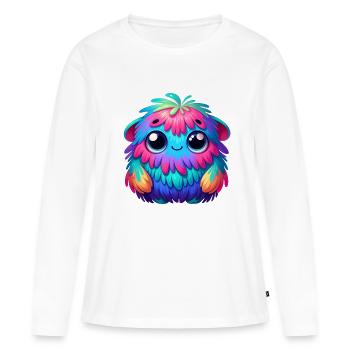 Petit animal coloré - T-shirt manches longues Premium bio Femme - blanc - Devant - Julia (174cm)