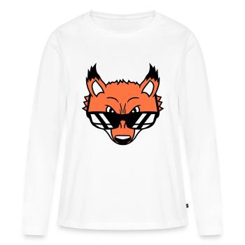 Renard Lunettes de soleil Cool Peeps High Evil Eye Fun - T-shirt manches longues Premium bio Femme - blanc - Devant - Julia (174cm)