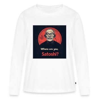 Bitcoin Satoshi Nagamoto - Frauen Premium Bio Langarmshirt - Weiß - Vorne - Julia (174cm)