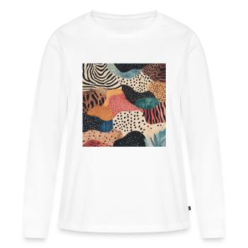 Diversity pattern - Frauen Premium Bio Langarmshirt - Weiß - Vorne - Julia (174cm)