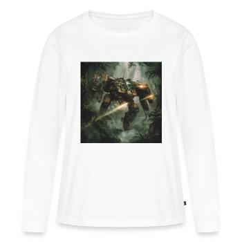 Guerrier de science-fiction - T-shirt manches longues Premium bio Femme - blanc - Devant - Julia (174cm)
