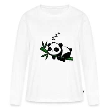 Pandodo - T-shirt manches longues Premium bio Femme - blanc - Devant - Julia (174cm)