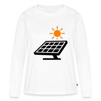 Solar Panele Photovoltaik Anlage - Frauen Premium Bio Langarmshirt - Weiß - Vorne - Julia (174cm)