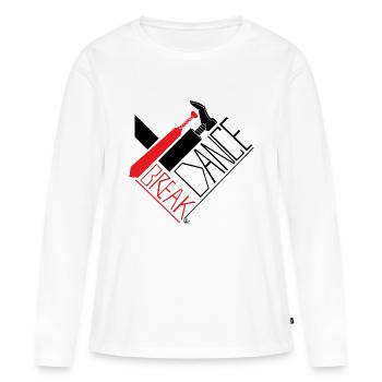 Break Dance - T-shirt manches longues Premium bio Femme - blanc - Devant - Julia (174cm)