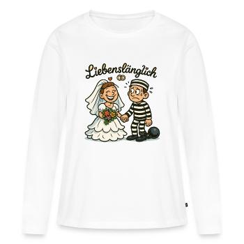 Éternellement lié dans les liens amoureux - Dessin animé - T-shirt manches longues Premium bio Femme - blanc - Devant - Julia (174cm)