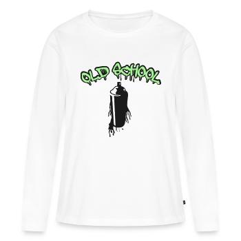 spraydose old school - Frauen Premium Bio Langarmshirt - Weiß - Vorne - Julia (174cm)