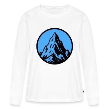 Mountain Icon Mountain Mountains - Women's Premium Organic Long Sleeve Shirt - white - Front - Julia (174cm)