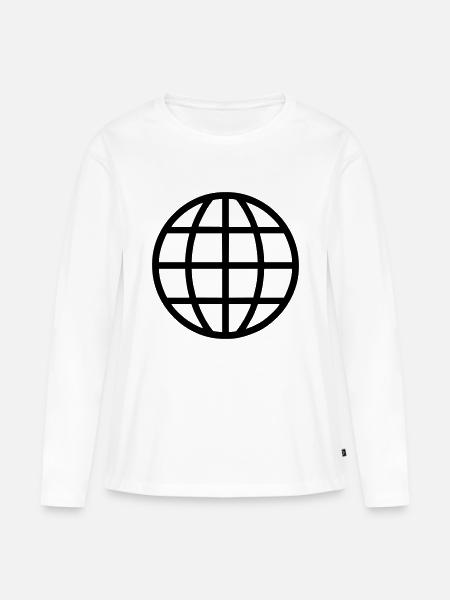 Welt World - Frauen Premium Bio Langarmshirt - Weiß