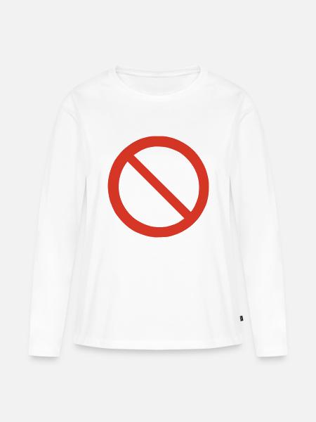 Verbot - Frauen Premium Bio Langarmshirt - Weiß
