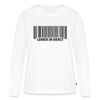 Les enseignants en service - T-shirt manches longues Premium bio Femme - blanc - Devant - Julia (174cm)