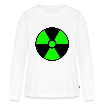 Radiation Symbol - Women's Premium Organic Long Sleeve Shirt - white - Front - Julia (174cm)