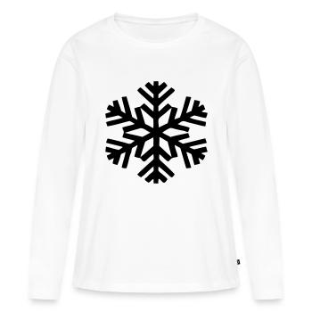 Réfrigérateur, gel, sujet de glace, froid, les - T-shirt manches longues Premium bio Femme - blanc - Devant - Julia (174cm)