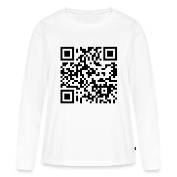 barcode3d - Frauen Premium Bio Langarmshirt - Weiß - Vorne - Julia (174cm)