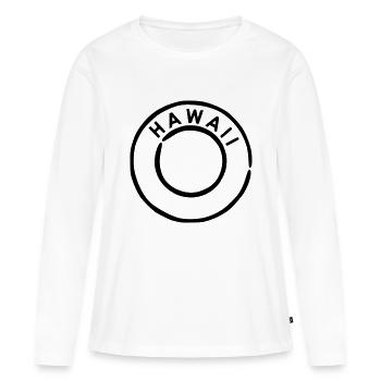 Hawaii - Frauen Premium Bio Langarmshirt - Weiß - Vorne - Julia (174cm)