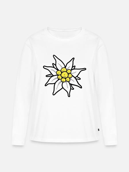 Edelweiss.png - Frauen Premium Bio Langarmshirt - Weiß