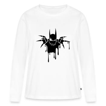Diable par Won (ABC) - T-shirt manches longues Premium bio Femme - blanc - Devant - Julia (174cm)