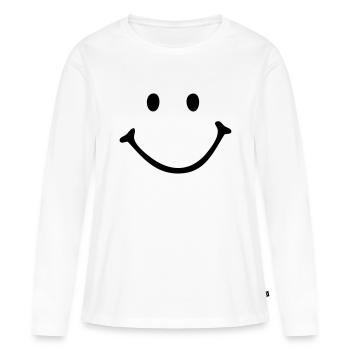 smile - T-shirt manches longues Premium bio Femme - blanc - Devant - Julia (174cm)