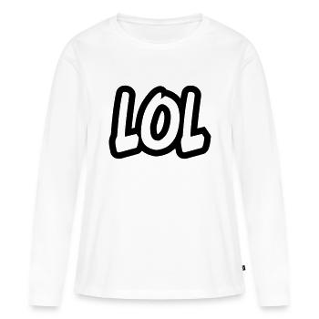 LOL - T-shirt manches longues Premium bio Femme - blanc - Devant - Julia (174cm)