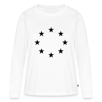 sterne - Frauen Premium Bio Langarmshirt - Weiß - Vorne - Julia (174cm)