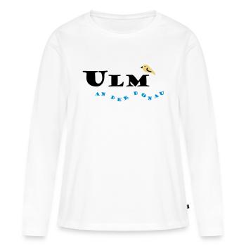 ulm - T-shirt manches longues Premium bio Femme - blanc - Devant - Julia (174cm)
