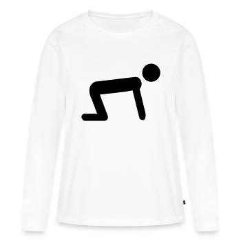 mann - Frauen Premium Bio Langarmshirt - Weiß - Vorne - Julia (174cm)