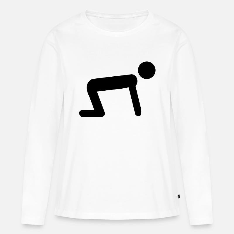 mann - Frauen Premium Bio Langarmshirt - Weiß