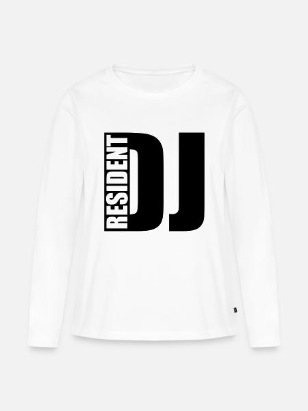 DJ - Frauen Premium Bio Langarmshirt - Weiß