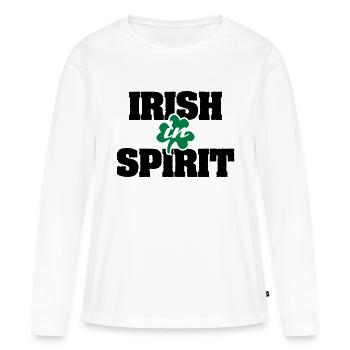 Irish In Spirit - T-shirt manches longues Premium bio Femme - blanc - Devant - Julia (174cm)