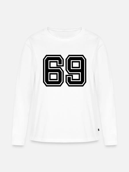 69 - Frauen Premium Bio Langarmshirt - Weiß