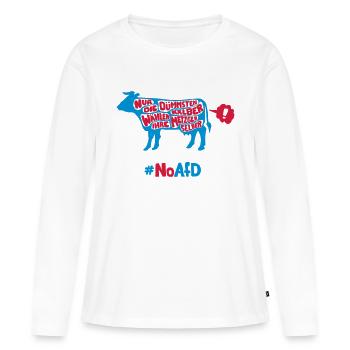 Nur die dümmsten Kälber wählen ihre Metzger selber - Frauen Premium Bio Langarmshirt - Weiß - Vorne - Julia (174cm)