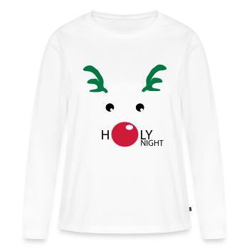 Holy Rudolph - Frauen Premium Bio Langarmshirt - Weiß - Vorne - Julia (174cm)