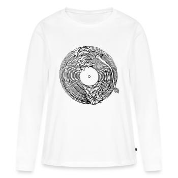 dissolved turntable - Women's Premium Organic Long Sleeve Shirt - white - Front - Julia (174cm)