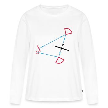 glider competition - T-shirt manches longues Premium bio Femme - blanc - Devant - Julia (174cm)