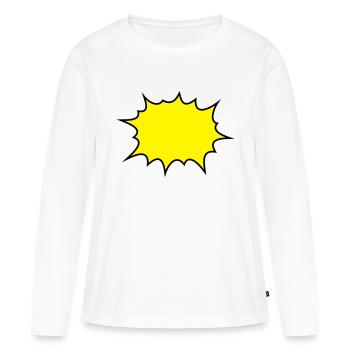 boom - T-shirt manches longues Premium bio Femme - blanc - Devant - Julia (174cm)