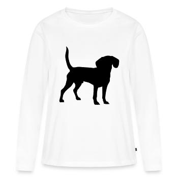 Beagle - Frauen Premium Bio Langarmshirt - Weiß - Vorne - Julia (174cm)