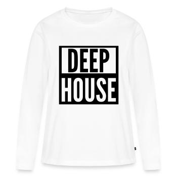deep house - Women's Premium Organic Long Sleeve Shirt - white - Front - Julia (174cm)