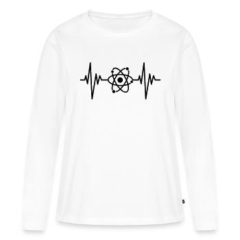 Science Pulse - Frauen Premium Bio Langarmshirt - Weiß - Vorne - Julia (174cm)