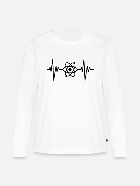 Science Pulse - Frauen Premium Bio Langarmshirt - Weiß