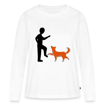 Dog Dancing 1-2 - Frauen Premium Bio Langarmshirt - Weiß - Vorne - Julia (174cm)