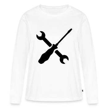 Screwdriver wrench - Women's Premium Organic Long Sleeve Shirt - white - Front - Julia (174cm)