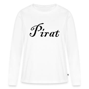 Pirates / Pirates - T-shirt manches longues Premium bio Femme - blanc - Devant - Julia (174cm)