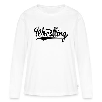 Ringen - Frauen Premium Bio Langarmshirt - Weiß - Vorne - Julia (174cm)