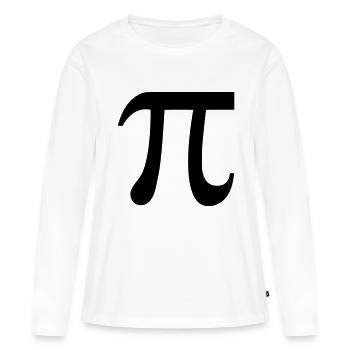 PI - Frauen Premium Bio Langarmshirt - Weiß - Vorne - Julia (174cm)