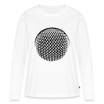 Microphone - Women's Premium Organic Long Sleeve Shirt - white - Front - Julia (174cm)
